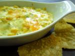 American Hot Corn Dip With Crispy Tortilla Chips Appetizer