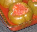 American Stuffed Green Bell Peppers With Clamato Dinner