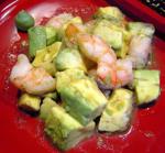 American Avocado and Prawns in Wasabi Dinner