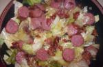 American Smoked Sausage  Fried Cabbage Appetizer