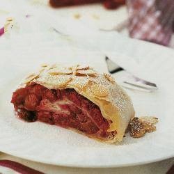 Austrian Cherryalmond Strudel Dessert