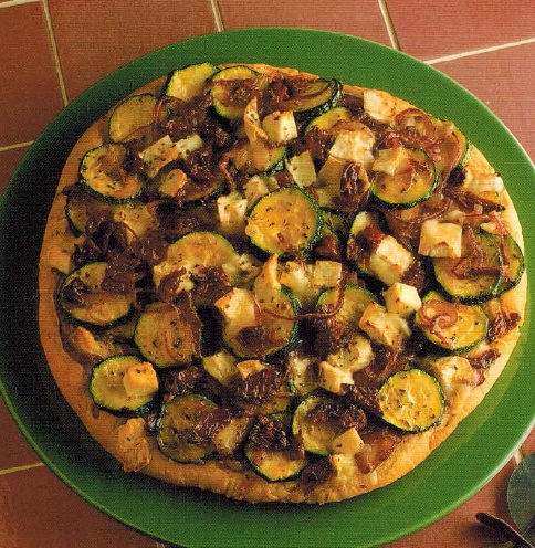 British Red Onion and Zucchini Pizza Dinner