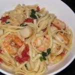 Linguine with Seafood and Sundried Tomatoes Recipe recipe