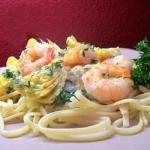 Shrimp and Artichoke Linguine Recipe recipe