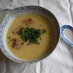 American Creamy Potato Soup with Cheese Appetizer