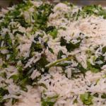 American Rice and Spinach with Lemon Drink