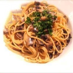 Russian Pasta with Creamy Mushroom Sauce from Lithuania For This Cuisine You Can Use the Paste of Any Kind Appetizer