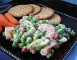American Shrimp Salad With Peas Appetizer