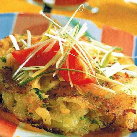 Australian Potato Cheese and Onion Rosti Dinner