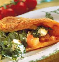 Australian Potato Omelet with Feta Cheese and Spinach Appetizer