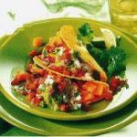 American Tacos with Salsa and Guacamole Appetizer