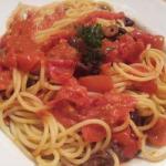 Italian Spaghetti Alla Puttanesca Traditional Recipe Appetizer