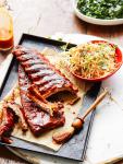American Sticky Ribs with Bourbon Barbecue Sauce Appetizer