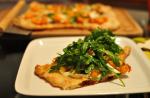 American Butternut Squash and Brie Pizza With Arugula and Walnut Oil Appetizer