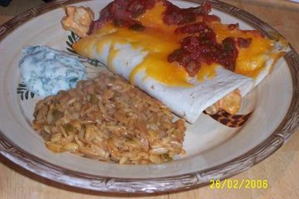 Indian Easy Cheesy Chicken Enchiladas With Yogurt Sauce Dinner