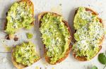 Canadian Crushed Pea and Bean Toasts Appetizer