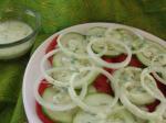 Canadian Tomato Cucumber Salad With Lemon Yogurt Dressing Appetizer