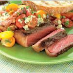 Australian Strip Steaks with Tomato and Blue Cheese Vinaigrette Drink
