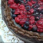 American Chocolate Cake and Fruits of the Forest Dessert