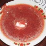 British Red Beetroot Soup with Potatoes Appetizer