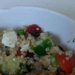 American Quinoa Salad Cucumbers and Tomatoes Cherry Appetizer