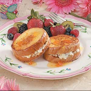 French Stuffed French Toast with Apricot Syrup Breakfast