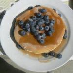 Canadian Pancakes with Blueberries and Maple Syrup Breakfast