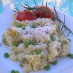 Risotto with Peas and Saffron recipe