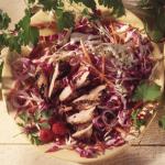 British Balsamic Chicken and Red Cabbage Salad Appetizer