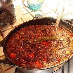 Chilean Chili with Meat and Sausage Dinner