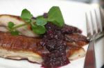 British Roast Duck With Blueberry Sauce Recipe Appetizer
