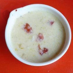 Canadian Potato Soup with Porem and Tomato Appetizer