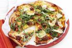 American Meatball And Rocket Pizza Recipe Dinner