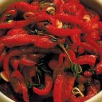 American Marinated Red Peppers Appetizer