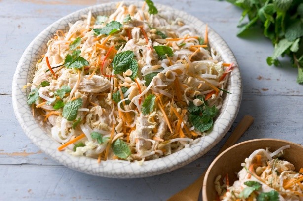Vietnamese Vietnamese Coconutpoached Chicken And Ricenoodle Salad Recipe Appetizer