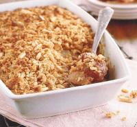 Canadian Pear and Plum Amaretti Crumble Dessert