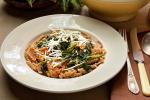American Farro Pasta with Nettles and Sausage Recipe Appetizer