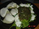 American Peppered Salmon W Arugula rocket and Yogurt Dressed Potatoes Dinner