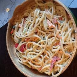 Chinese Sesame Pasta with Vegetables Dessert