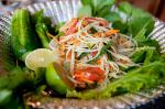British Chicken With Lime Chili and Fresh Herbs larb Gai Recipe Appetizer