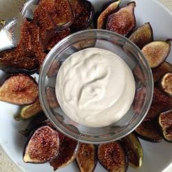 Canadian Grilled Figs with Cream of Cashew Nuts BBQ Grill