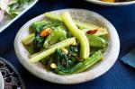 Garlic Choy Sum And Snow Peas With Peanuts Recipe recipe