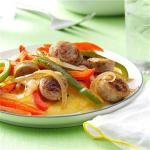 Italian Sausage and Peppers with Cheese Polenta Appetizer