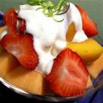 German Fruit Salad with Cream Dessert