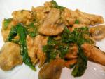 Thai Thaiinspired Coconut Chicken With Spinach and Mushrooms Dinner