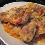 American Baked Chicken with Tomato Sauce Dinner