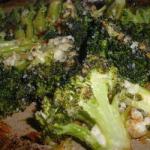 American Roasted Purple Broccoli with Parmesan Cheese and Garlic Appetizer