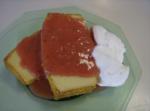 French Papaya and Strawberry Coulis over Pound Cake Dessert