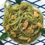 Canadian Spaghetti with Chicken Strips and Green Sauce Appetizer