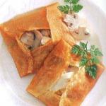 French Crepes with Chicken Filling Breakfast